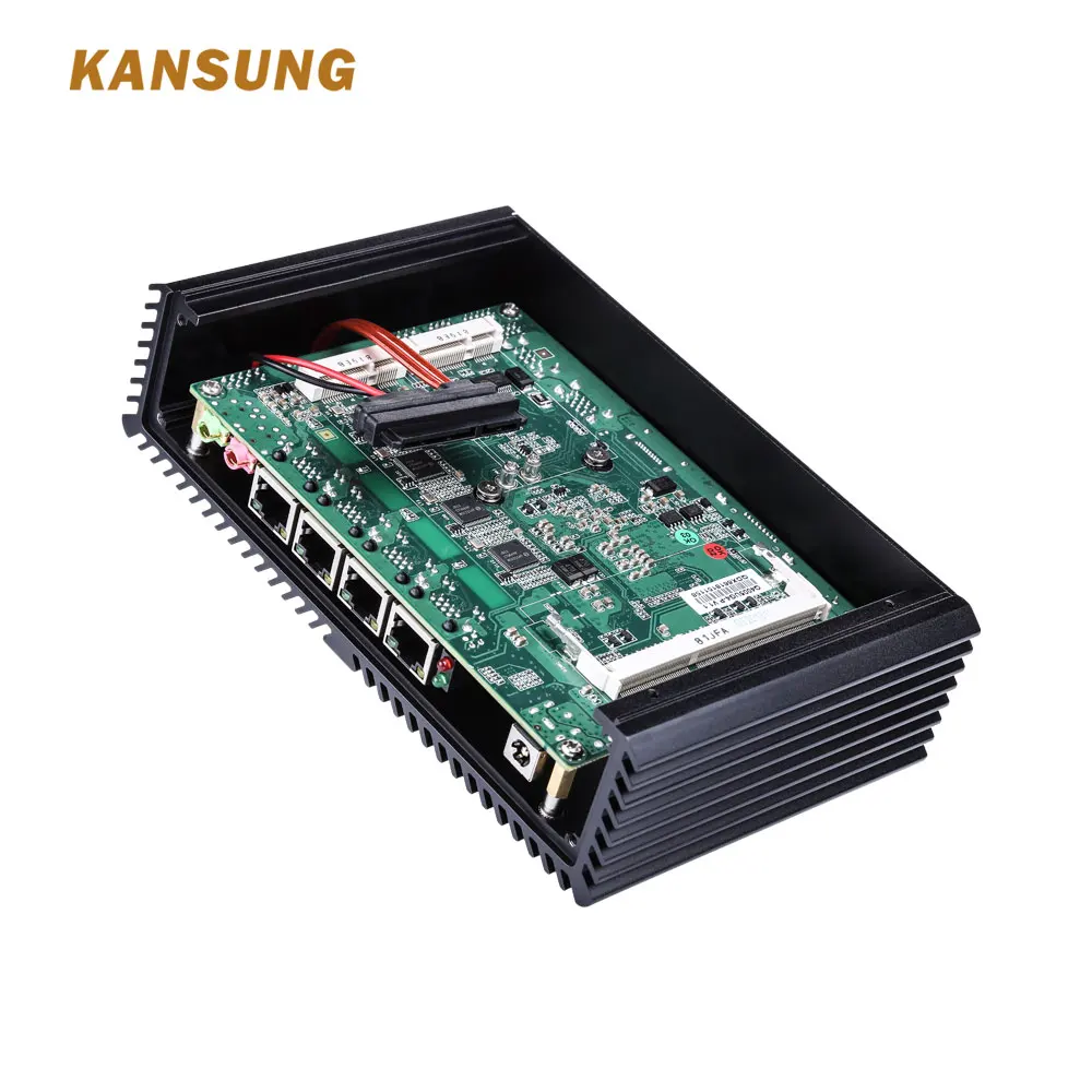 Мини-ПК Kansung Intel Core 5-го поколения I3 I5 4 Lan Серийный порт без вентилятора