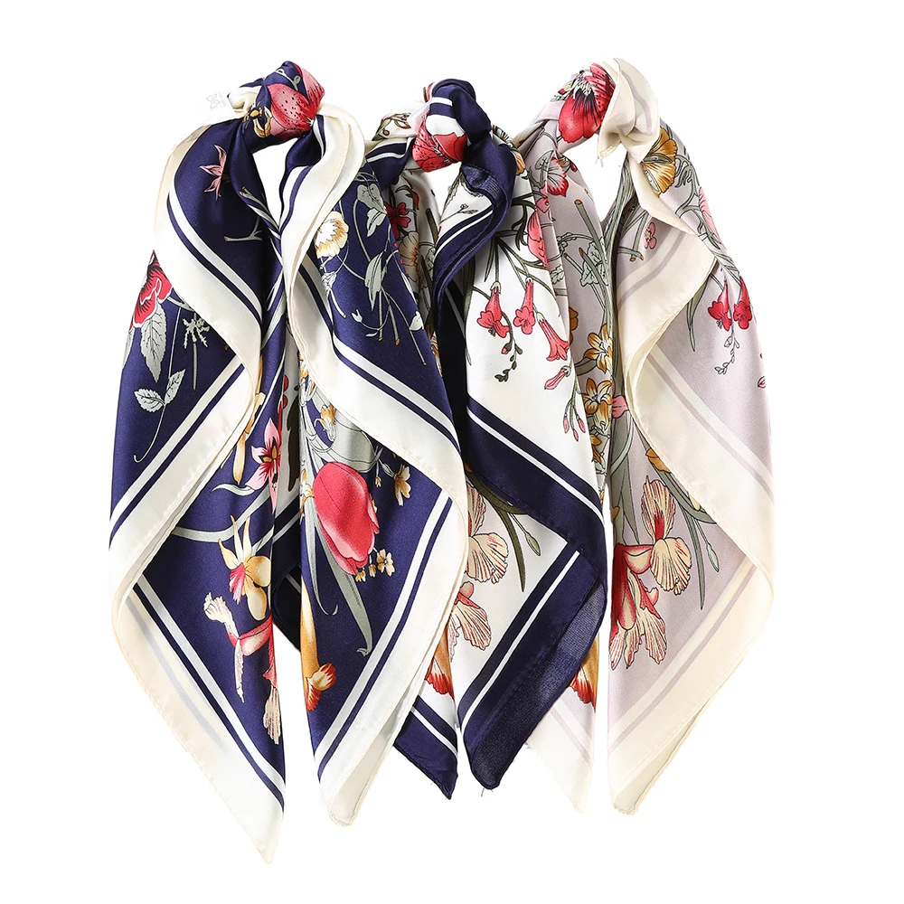 AWAYTR платок Шелковый шарф 60*60 см головная повязка повязки для волос обруч