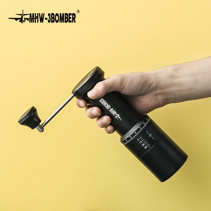 MHW-3BOMBER-molinillo Manual Voyager de 40g de capacidad, m&aacute;quina de molienda de granos de caf&eacute; por goteo de alta calidad, herramientas Barista-0
