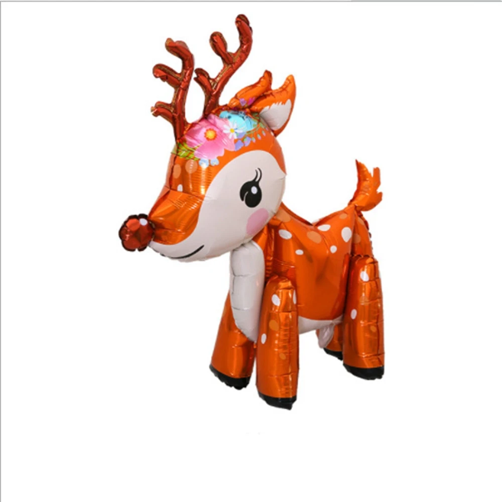 3d воздушные шары из фольги в виде оленя 1 шт.|Украшения своими руками для