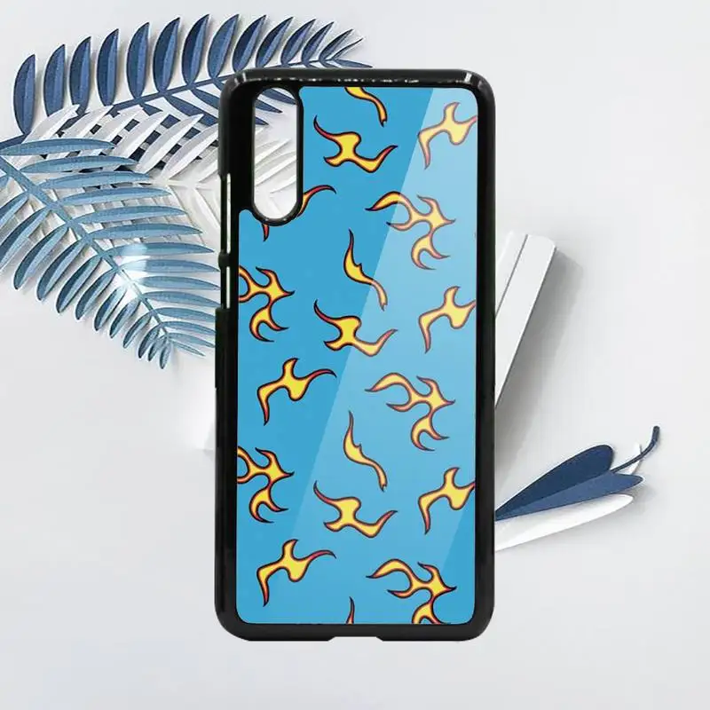 

Blue Flame Fire Aesthetics pattern Phone Case PC For Samsung galaxy S note 8 9 20 10 e lite2019 plus pro ultra