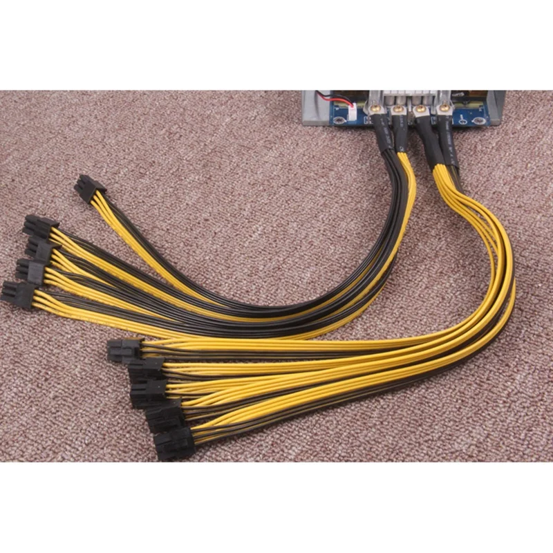 4 шт. 6-контактный разъем Sever кабель питания PCIe Express для P3 S7 S9 S11 Bitmain блока майнинга |