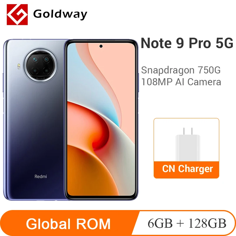 Оригинальный телефон Xiaomi Redmi Note 9 Pro с глобальной прошивкой камера 128 МП 6 ГБ ОЗУ 750