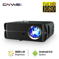 full hd projector 1080 p home theater video beamer led 6000 lumens wireless airplay freeshipping a10ab home projector for phone