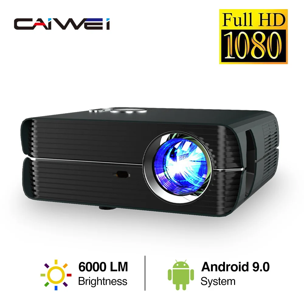 Full Hd проектор 1080 P домашний кинотеатр видео Led 6000 люмен беспроводной Airplay