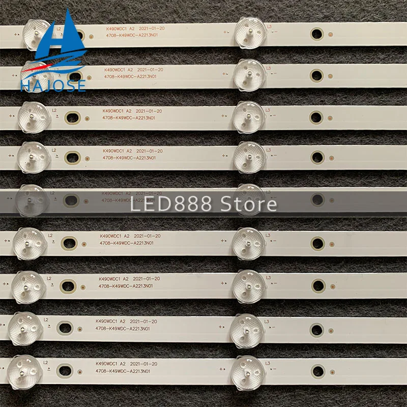 Светодиодная лента для подсветки 49U5070 49BDL3056Q K490WDC1 A2 4708-K49WDC-A2213N01 5 ламп 20 комплектов