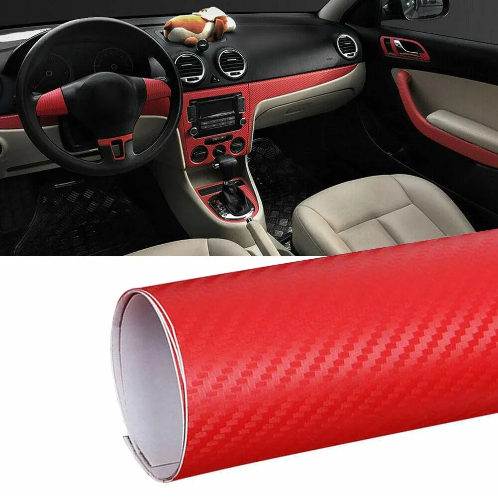 

1PCS Car Sticker 3D Accessories Car Tablet Interior Carbon Fiber Easy To Use Self Adhesive