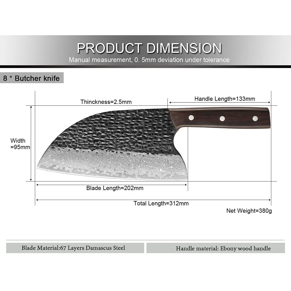 XITUO ножей шеф-повара ножи накири Дамаск Сталь кости резак овощей нож для Разделки
