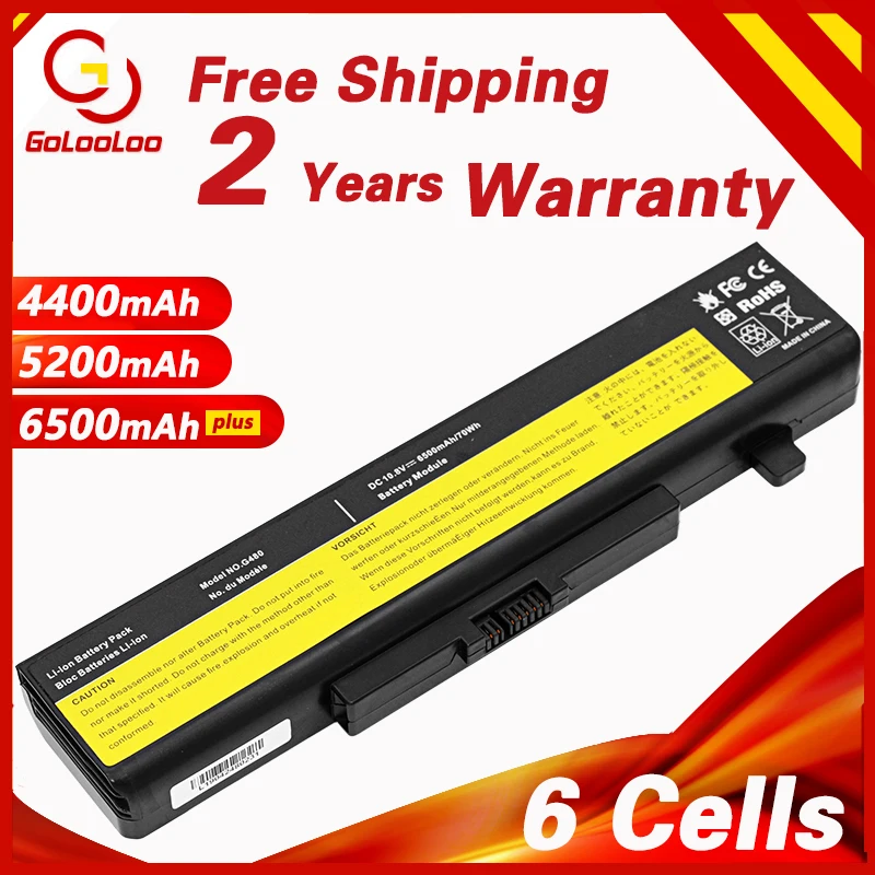 Golooloo Células Bateria do Portátil para Lenvo G510 G580 G710 Z380 Z380am Y480 G480 V480 Y580 G580am L11s6y01 L11l6y01 L11m6y01 Baterias p/ laptop