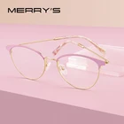 Очки MERRYS DESIGN Женские Ретро оправа для очков в стиле кошачьи глаза, модные женские очки для коррекции близорукости, оптические очки S2132