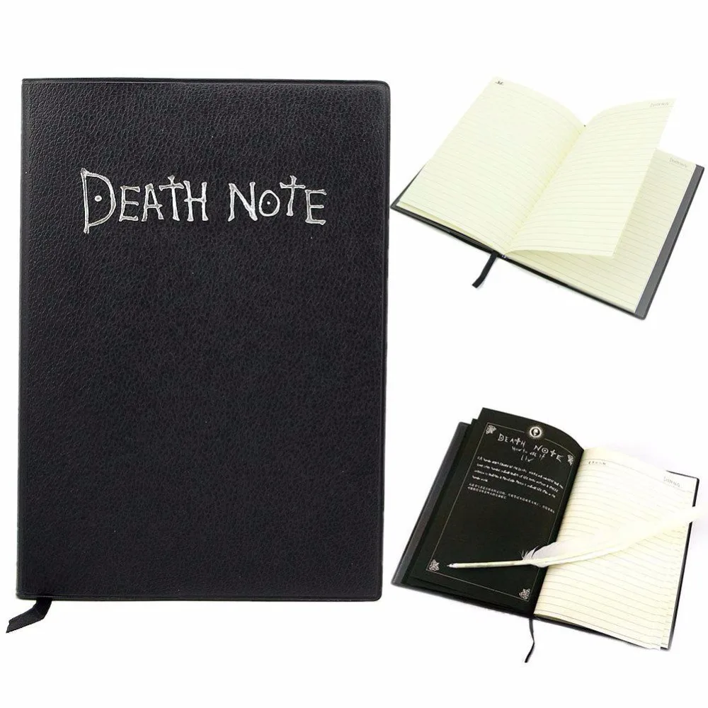 

2021 Black Death Note Notebook Anime Diary Book Cartoon Fashion Theme Ryuk Cosplay Creative Student Writing Pads Gift