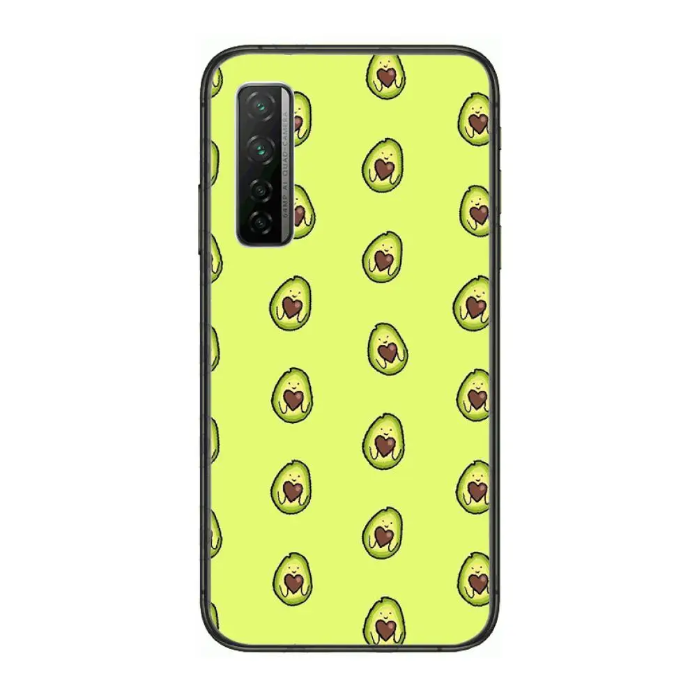 

Cartoon Avocado Couples Phone Case For Huawei Nova 2 3 4 5 6 7 8 SE i E Pro Lite Black Etui Coque Painting Hoesjes comic fashio