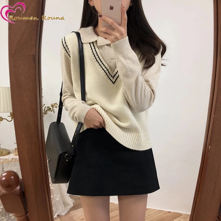 

Autumn Winter Women Sweater vest Knitted Jumper Warm Female sweater vest sherpa vest puffer vests vest for women sleeveless