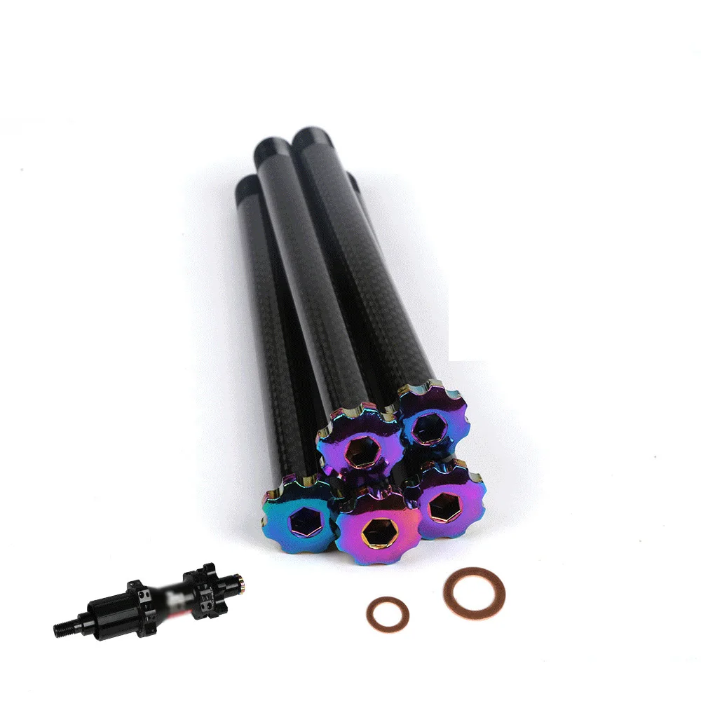 

Bike Quick Release Thru Axle Bicycle Front Hubs Tube Shaft MTB Road Skewers Front Fork Bike Hub Shaft Road Bike Accessories