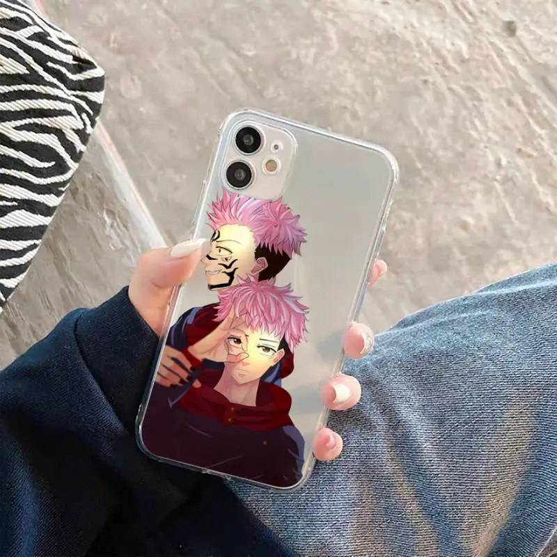 

Jujutsu Kaisen Anime Gojo Satoru Phone Case Transparent soft For iphone 5 5s 5c se 6 6s 7 8 11 12 plus mini x xs xr pro max