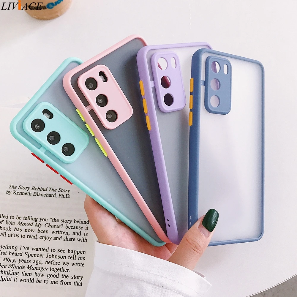 

Skin Feel Silicone Frame Transparent Phone Case for Samsung Galaxy A11 A31 A21S a52 a72 a51 a71 Matte Hit Color Back Cover Coque