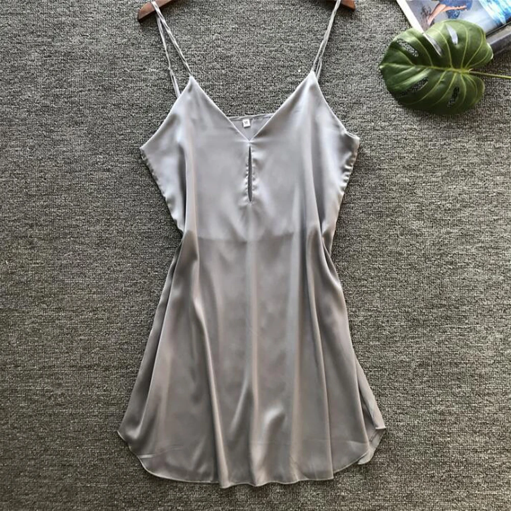 Одежда для отдыха имитированный шелк женский пеньюар леди подарок лето V шеи