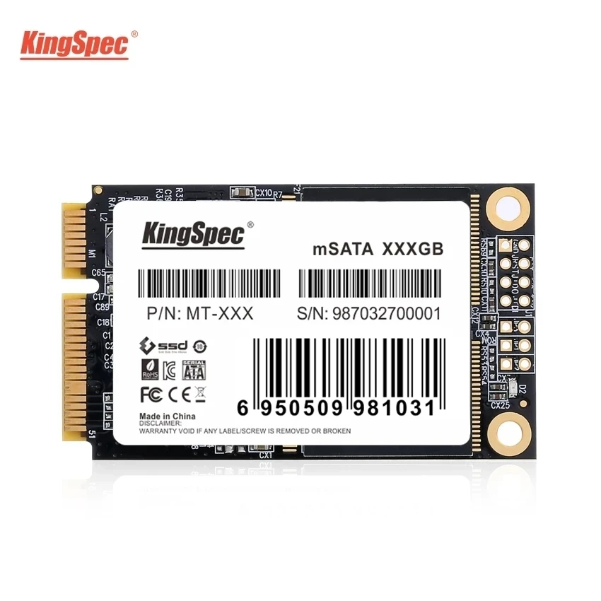 KingSpec mSATA SSD диск 1 ТБ 64 Гб 128 ГБ 256 512 Mini SATA III Внутренний твердотельный жесткий для