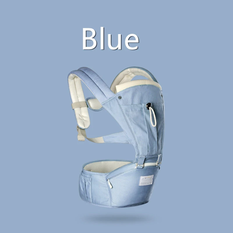 blue Saiyingmei 2-в-1 эргономичный кенгуру Детские слинги кенгуру, Хипсит, Корректируемый дышащий рюкзак-кенгуру для от 0 до 36 месяцев - Цвет: blue