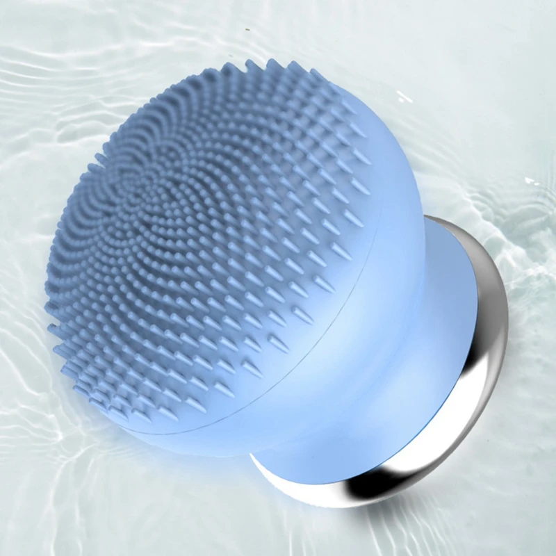 2 in 1 Mini Ultrasonic Skin Scrubber Face Electric Cleansing Brush Massage Machine Remover Pore Washing Vibratio |