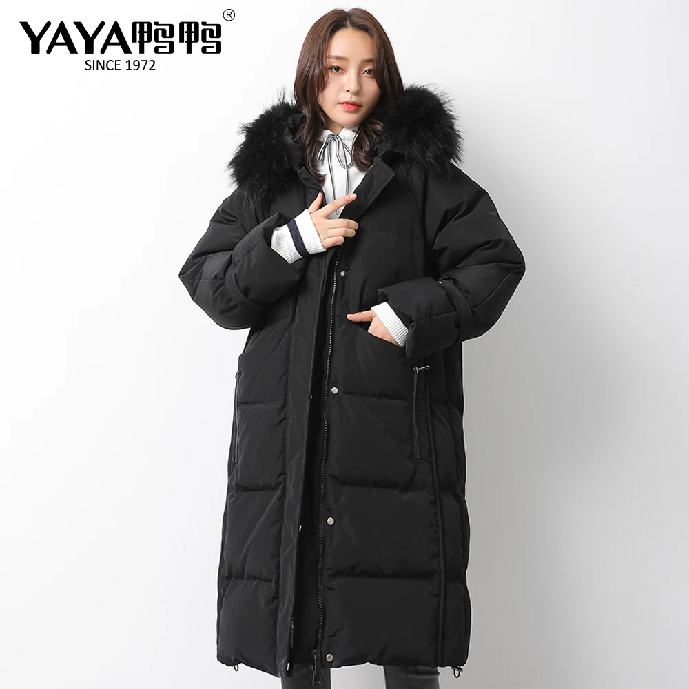 YAYA пальто женская зимняя 2020 длинная теплая парка Кепка куртка с капюшоном