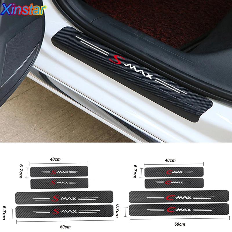 

4 шт. новые наклейки на пороги автомобиля для ford cmax smax bmax