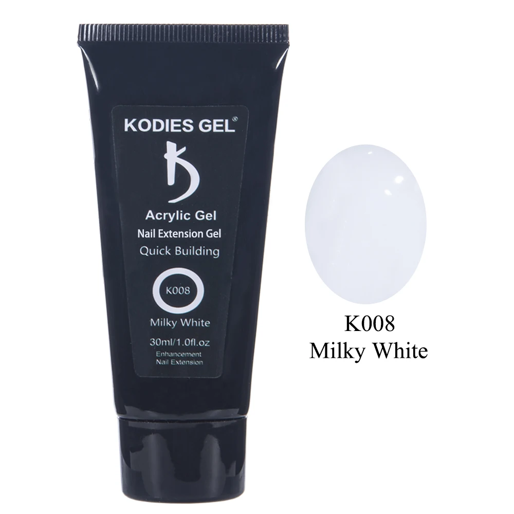 Гель KODIES молочно-белый полигель для ногтей акриловый гель 30 мл смешной кролик