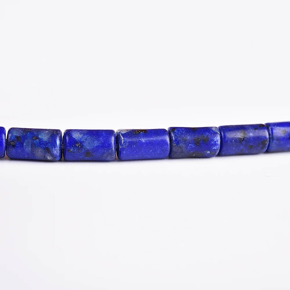 Asingeloo 6*10mm Natural Stone Lapis Lazuli Cylinder Beads for Jewelry Making Bracelets Earring | Украшения и аксессуары