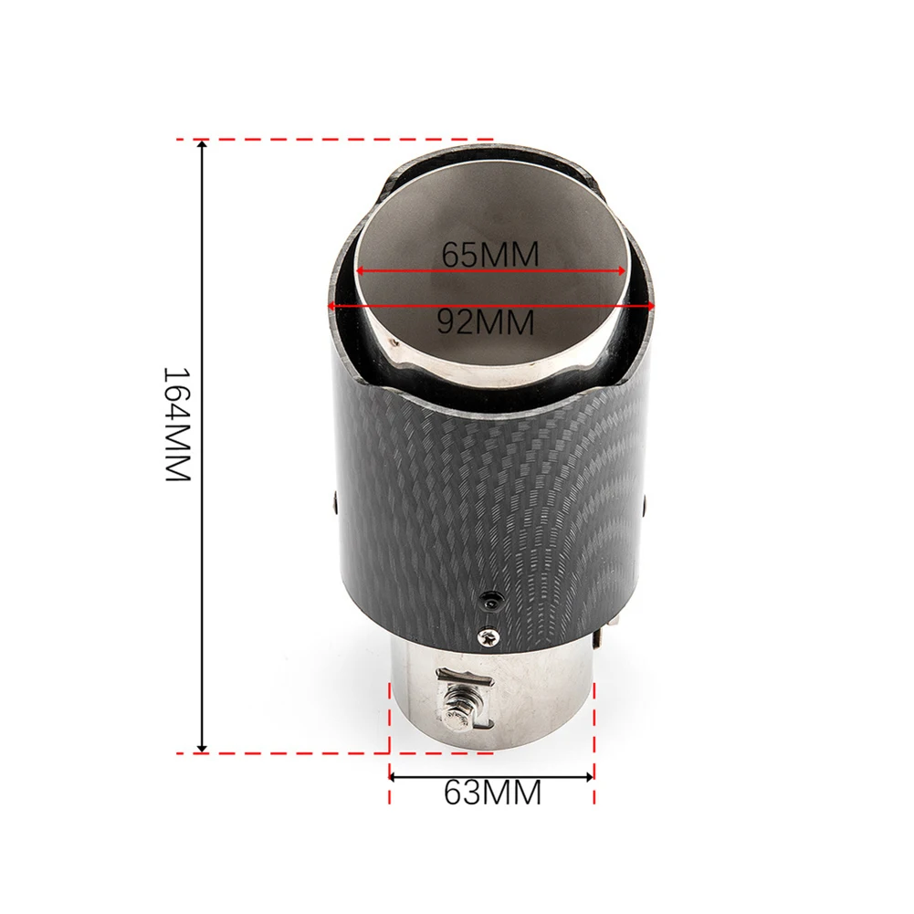 

Car Modified Exhaust Pipe LED Light Carbon Fiber for Universal Model Red/Blue Light
