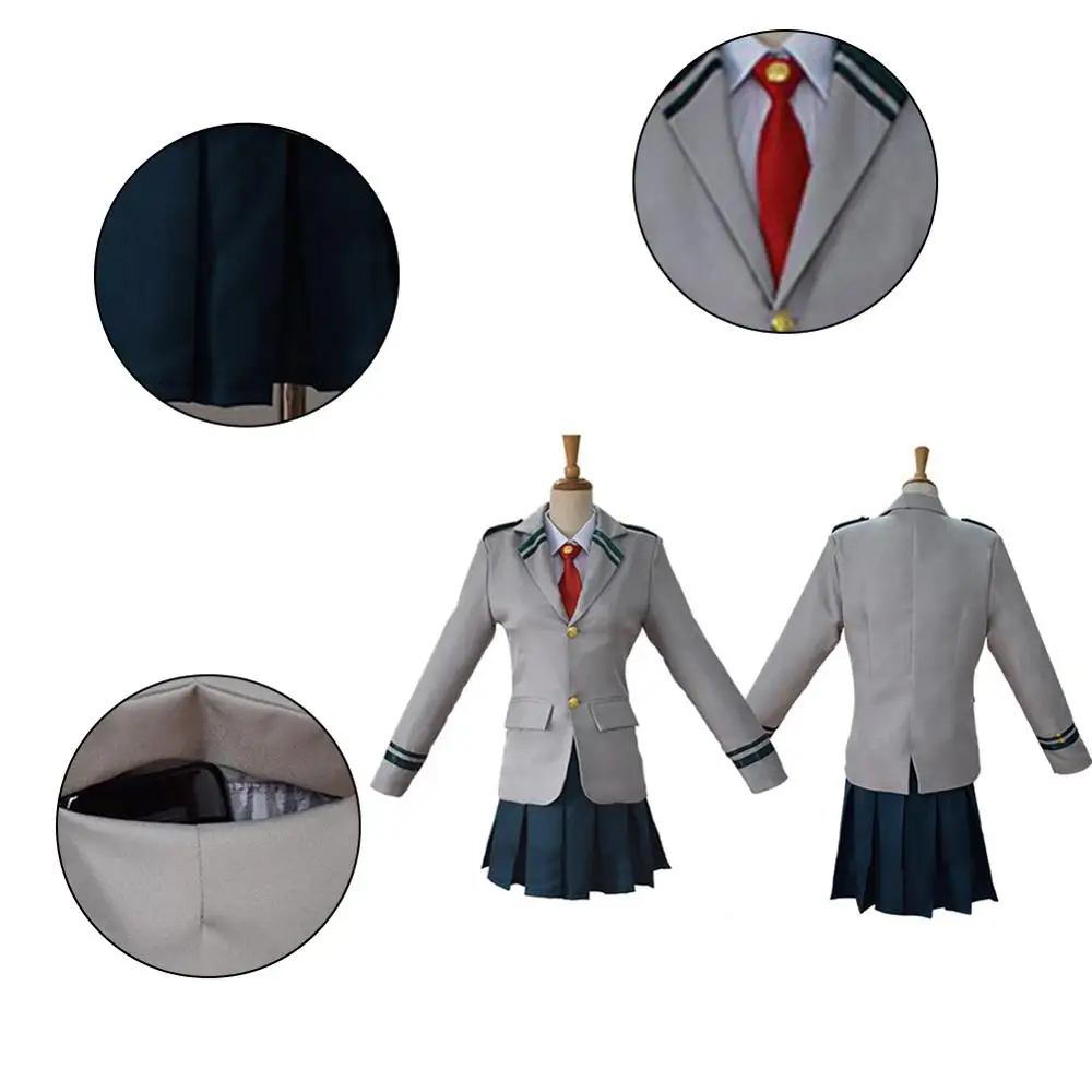 Mha Косплей Костюм боку no Hero Университетская среда Midoriya Izuku Bakugou Katsuki серый мой