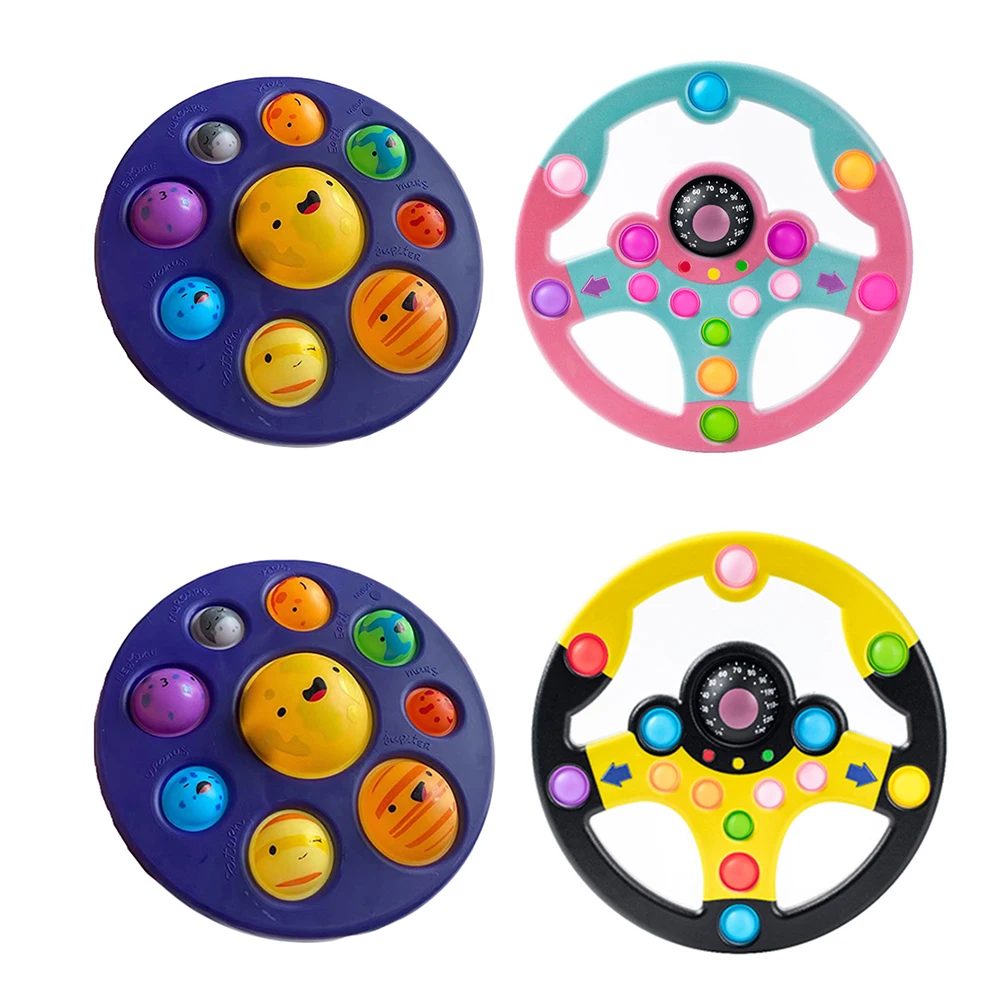 

Kids Dimple Bubble Steering Wheel Baby Press Board Adults Decompression Toy Antistress Adult Sensory Toy Relieve