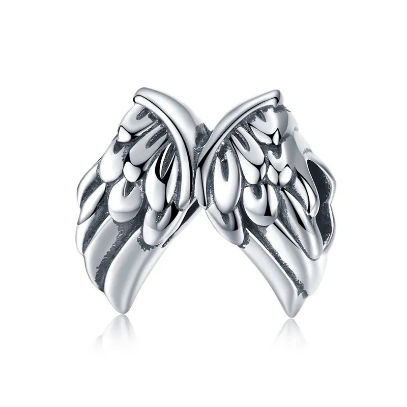 sn1091 INBEAUT Лидер продаж 925 пробы серебро Ловец снов подвеска Крыло ангела fit Pandora браслет Сердце Дерево цветение Королевский флаг бусины - Цвет: sn1091