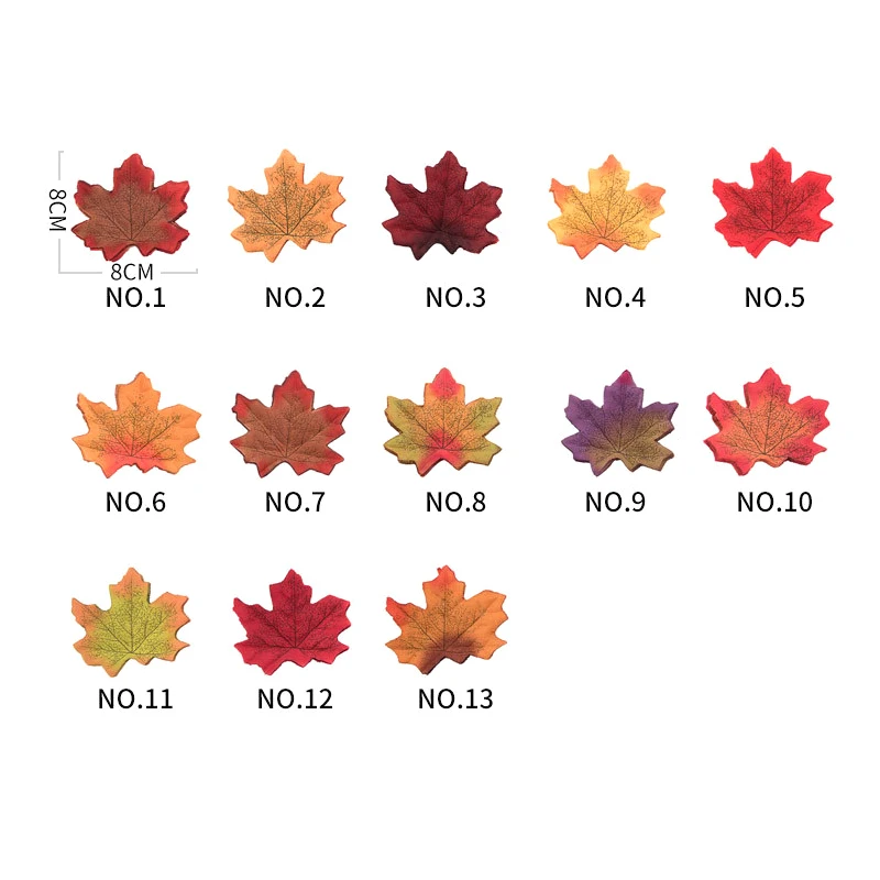 50pcs Artificial Maple Leaves Silk Plant Backdrop Wreath For Home Wedding Party Crafting Decoration accessories Scrapbooking | Дом и сад