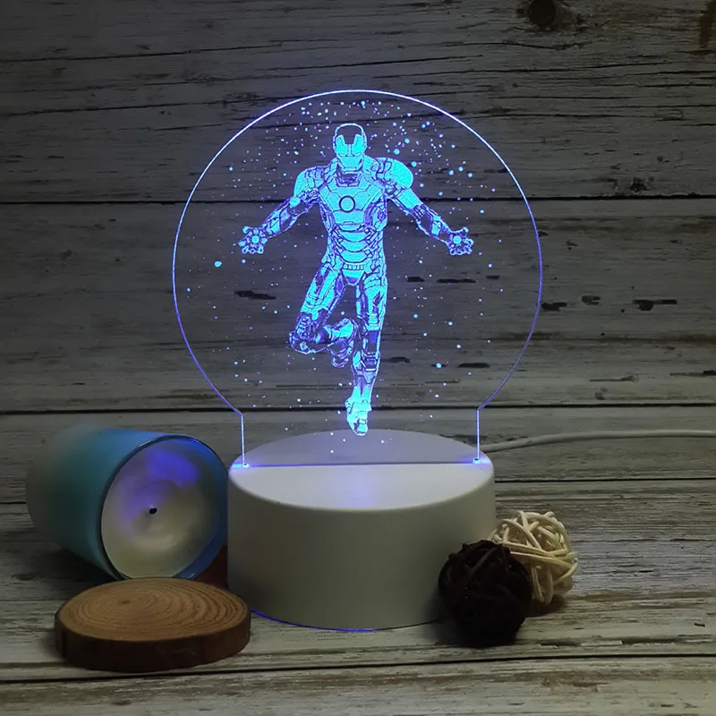 

Disney Marvel Cartoons Night Light table lamp LED light creative gift visual colorful night light atmosphere light