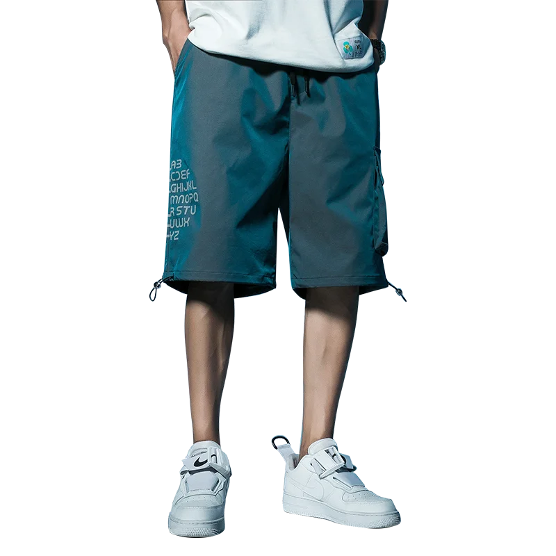 

2020Brand Summer Men Sweatpants Shorts High Street Homme Trousers Joggers Oversize High Quality Korean Style Gradient Ramp Pants