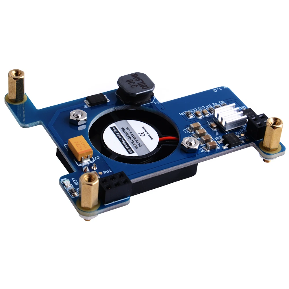 Плата расширения Raspberry Pi 4 Model B PoE HAT Power-Over Ethernet со встроенным охлаждающим