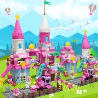 152 240pcs princess castle city house villa building blocks friends diy creator assembly bricks kids construction toys