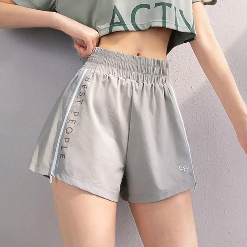 

Спортивные шорты, женские быстросохнущие летние свободные штаны для бега и фитнеса с защитой от сбоев, одежда с завышенной талией, шорты для...