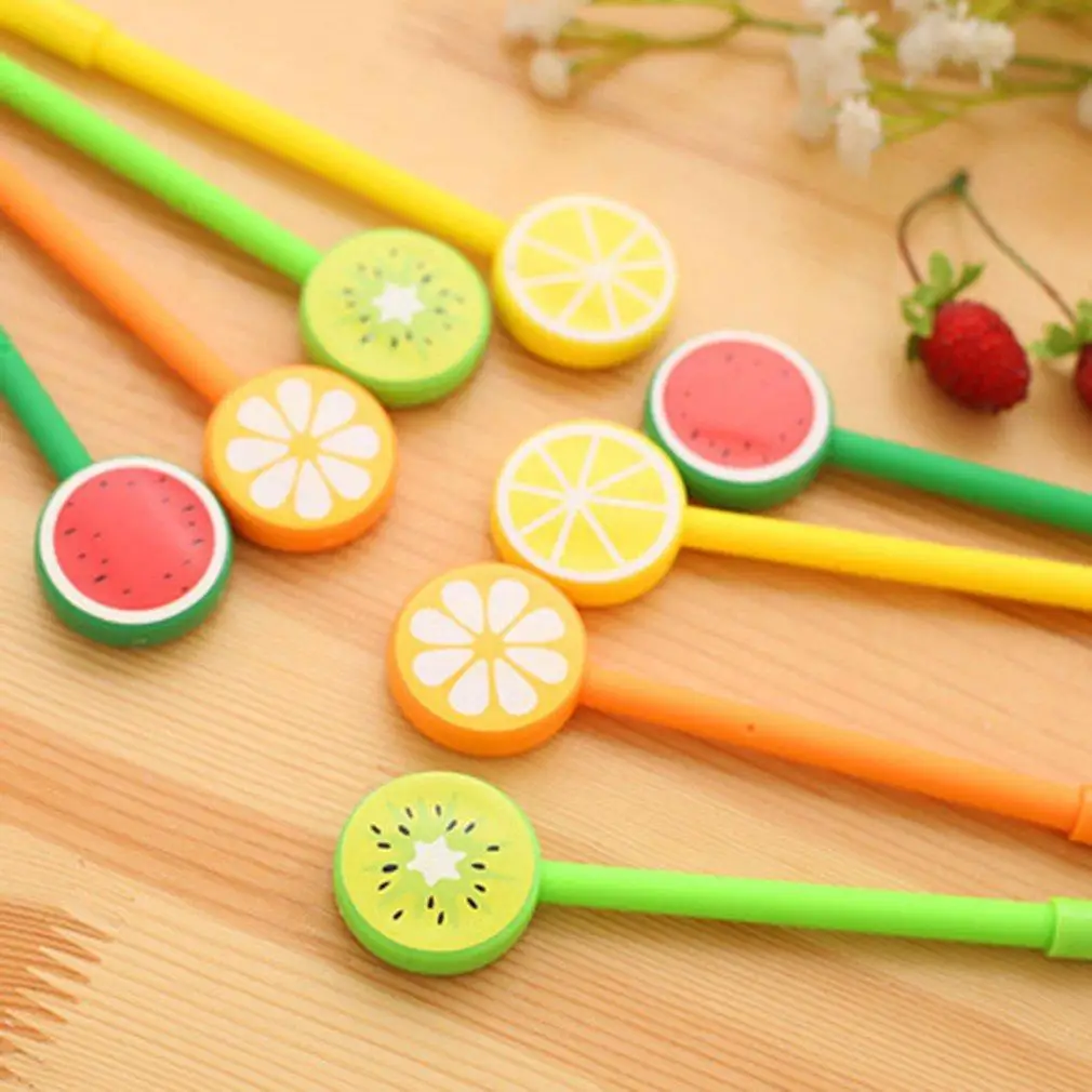 

Cute Fruit Gel Pens Kawaii Student Stationery Pen Office Supplies SY