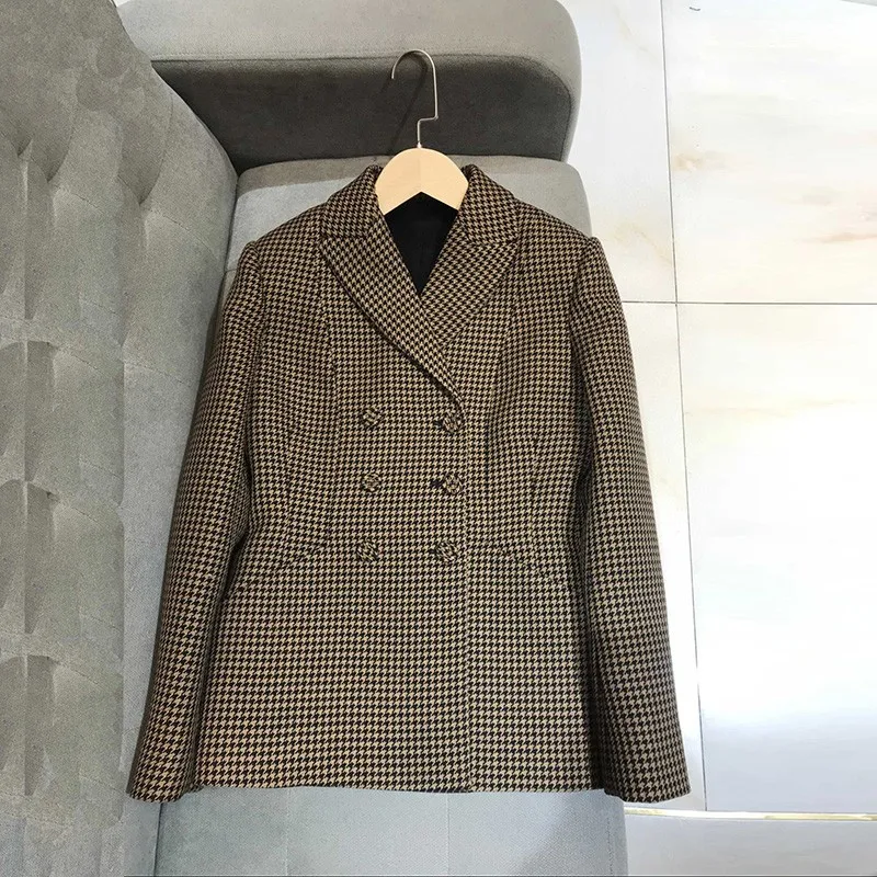 High Street Wool Tweed Jackets Suit Italy Fashion Designer Style Elegant Women Tops and High Waist Shorts Sell Separetly