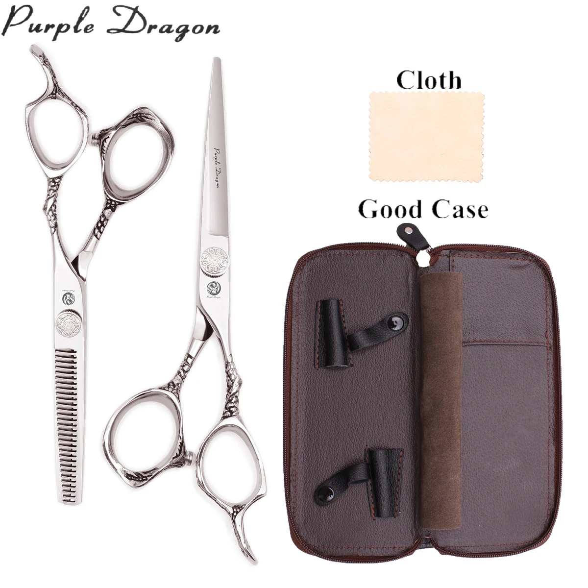 Парикмахерские ножницы для стрижки волос фиолетовый дракон 6 0 дюйма японские 440C
