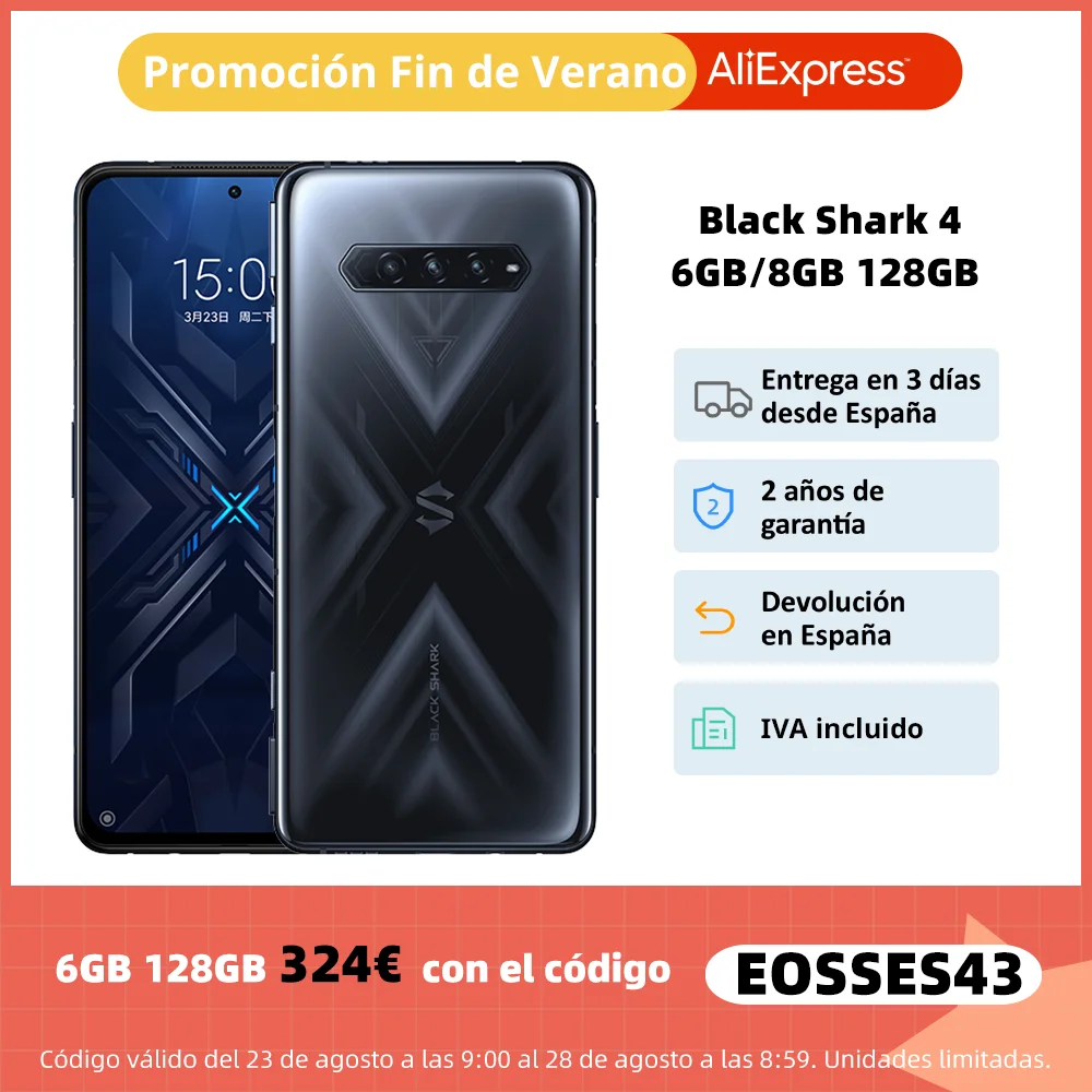 Смартфон глобальная Версия Black Shark 4 6 + 2021 ГБ Snapdragon 128 870 Гц AMOLED экран|Смартфоны| |
