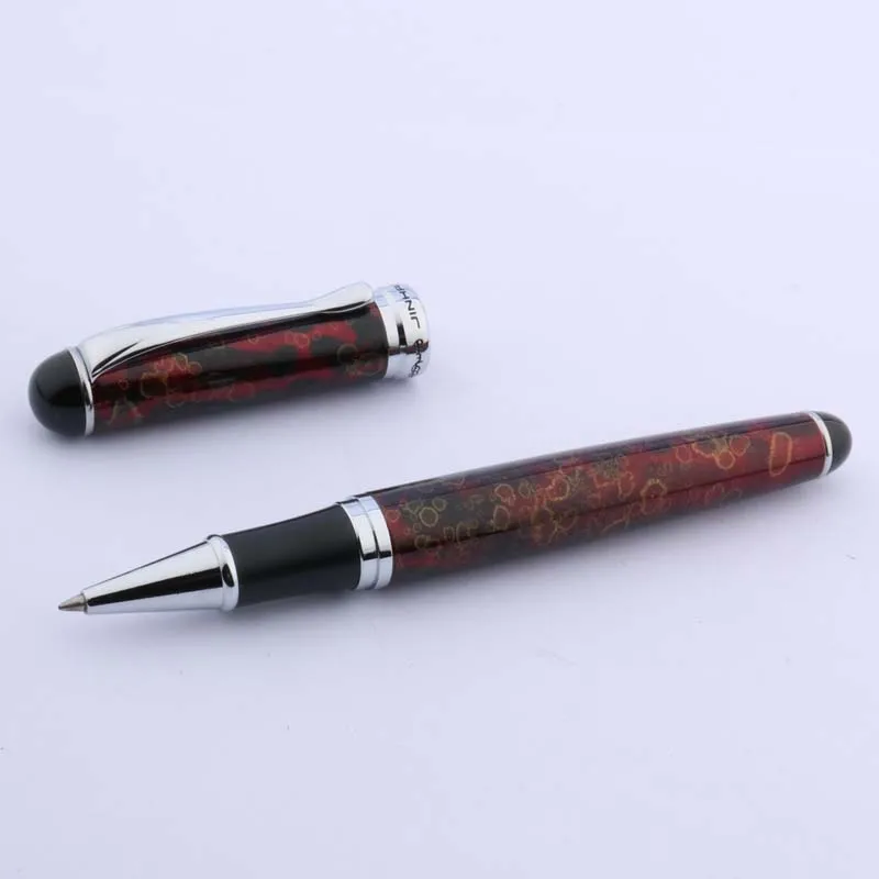 Металлическая шариковая ручка Jinhao 750 с темно-красным ледяным цветком | Канцтовары