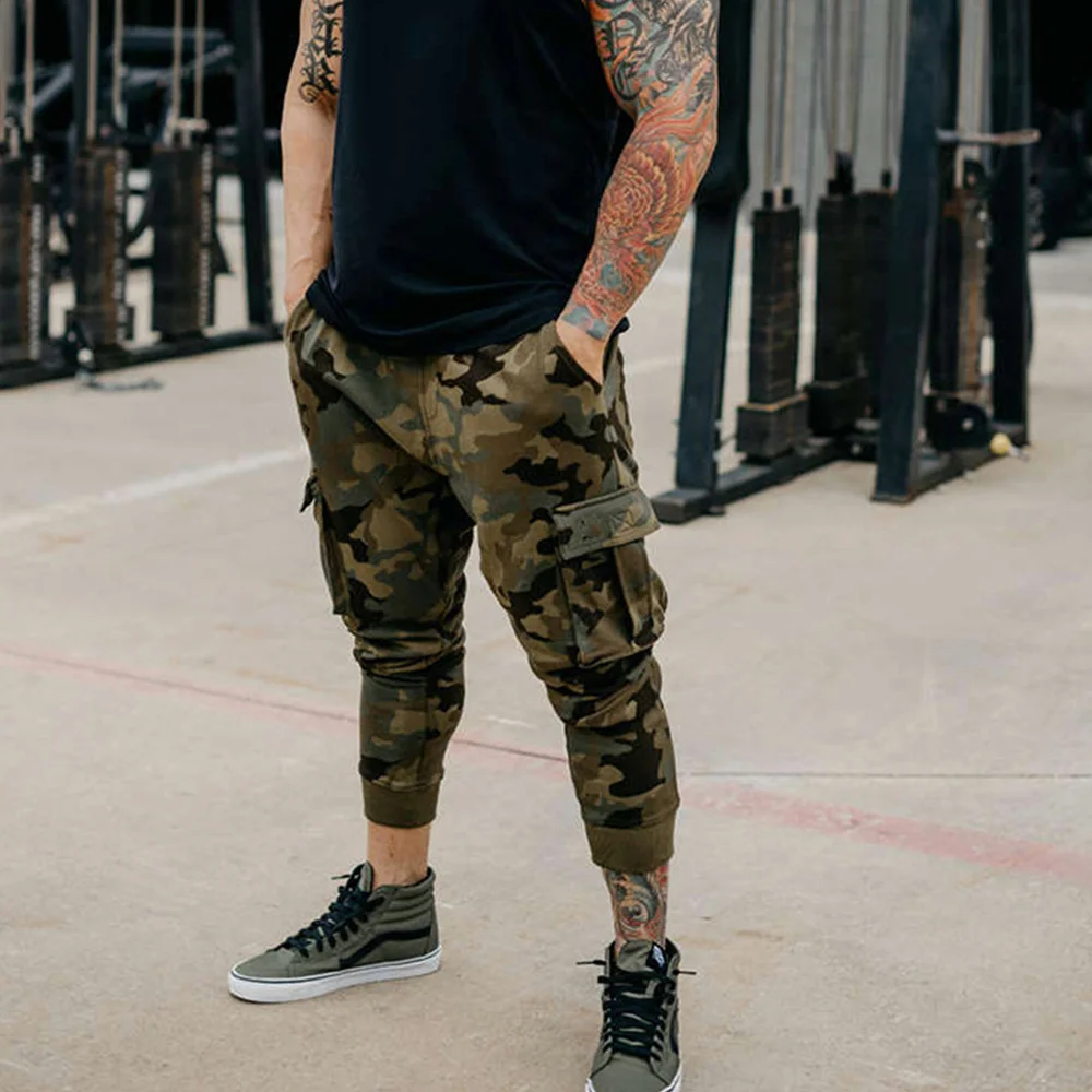 Брюки мужские повседневные для бега тренировочные штаны спортзала фитнеса