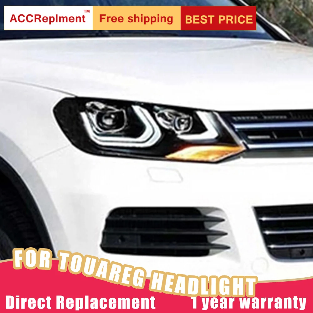 2 шт. светодиодный ные фары для VW Touareg 2011-2014 Автомобильные ангельские глазки