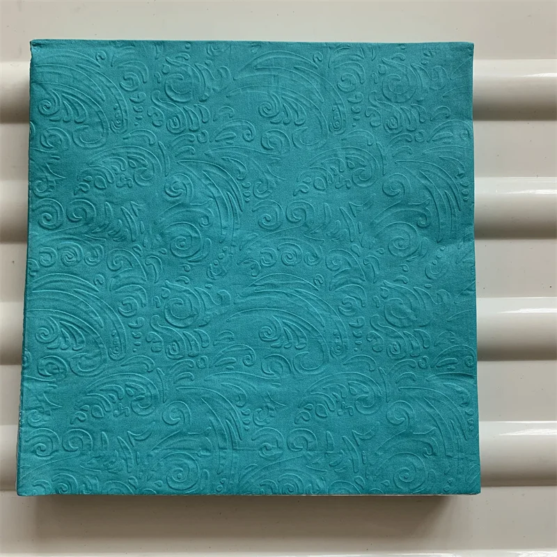 Бумажные салфетки с 3d-тиснением элегантные тканевые цветами желтого розового