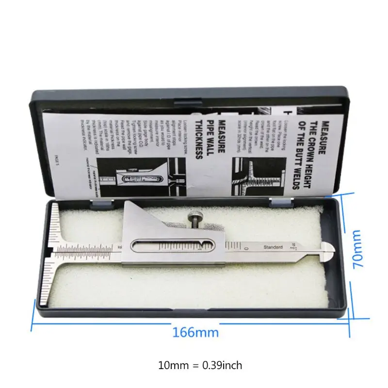 

Stainless Steel Welding Pipe Gauge Weld Level Inspection Tester Metric Standard
