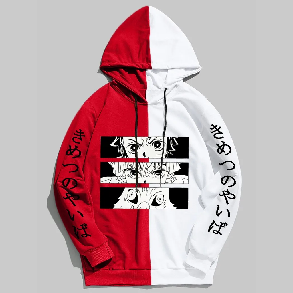 

Толстовка с капюшоном женская, японское аниме, пуловер с капюшоном, рассекающий демонов, кавайная Толстовка Tanjiro Kamado, худи Kimetsu No Yaiba