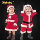 От 1 до 12 лет зимний детский Рождественский Костюм Деда Мороза для мальчиков и девочек, 2021 год, Рождественский костюм деда мороза, набор одежды для вечеринок