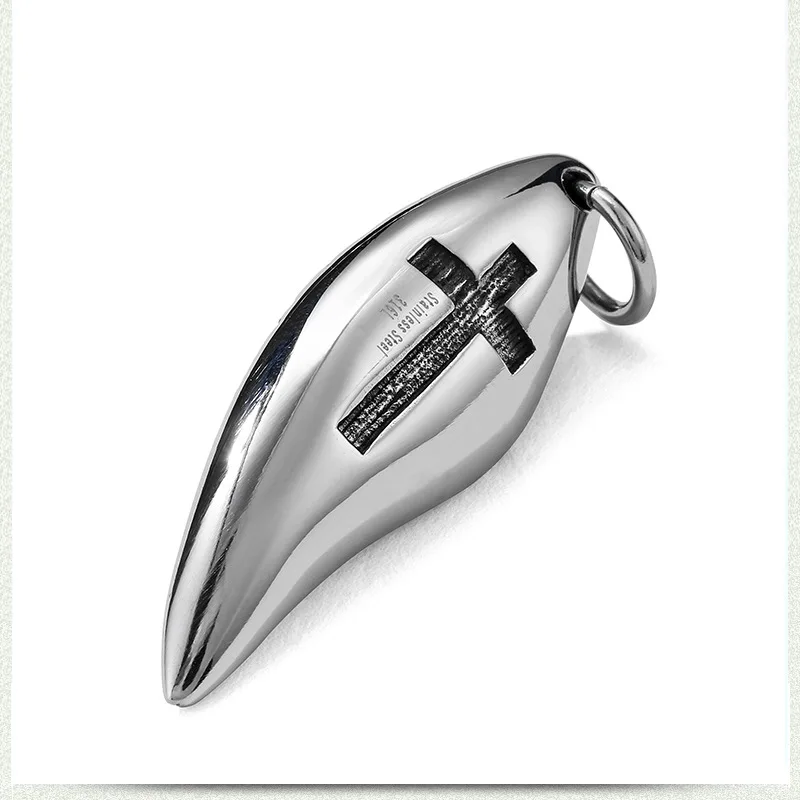 

European Hip Hop Retro Titanium Steel Necklace Stainless Steel Necklace Titanium Steel Skull Pendant Men